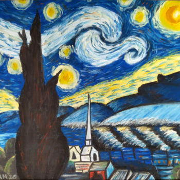 "Van Gogh Starry Nig…" başlıklı Tablo Mariam Mary-Ellen tarafından, Orijinal sanat, Pastel