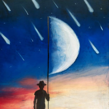 Картина под названием "Dreamcatcher & full…" - Mariam Mary-Ellen, Подлинное произведение искусства, Пастель