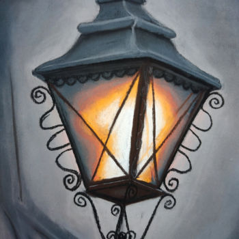 Pintura intitulada "Lantern" por Mariam Mary Ellen, Obras de arte originais, Pastel