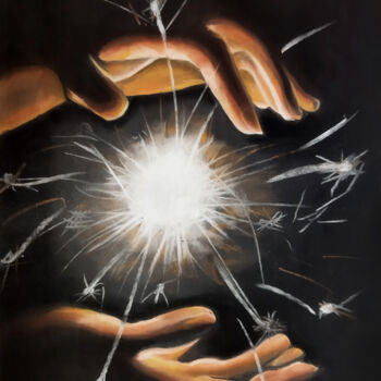 Peinture intitulée "All in your hands" par Mariam Mary Ellen, Œuvre d'art originale, Pastel