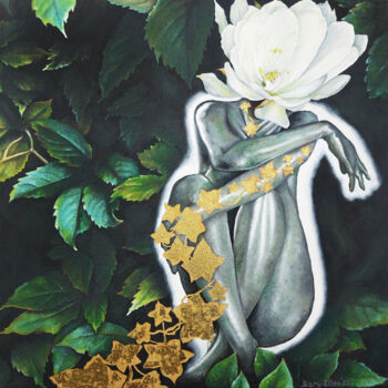 Ζωγραφική με τίτλο "Flora" από Mariam Mary-Ellen, Αυθεντικά έργα τέχνης, Λάδι