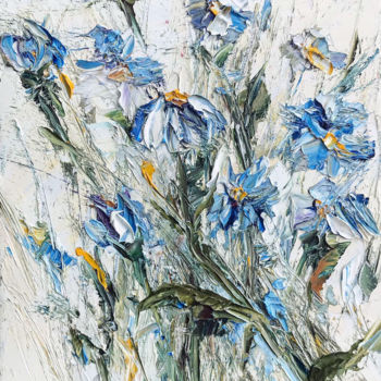Peinture intitulée "Нежные цветы" par Marietta Dashian, Œuvre d'art originale, Huile