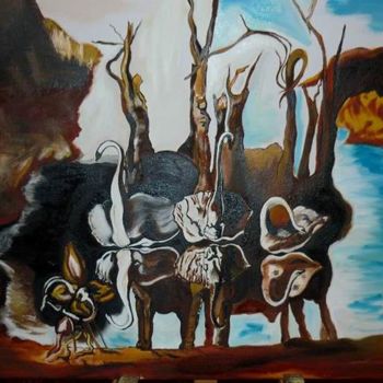 Pittura intitolato "Reflexo" da Mara Tomé, Opera d'arte originale, Olio