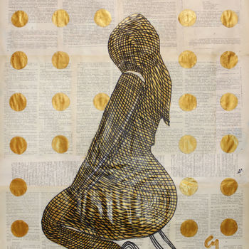 Peinture intitulée "A female figure." par Marat Cherny, Œuvre d'art originale, Acrylique