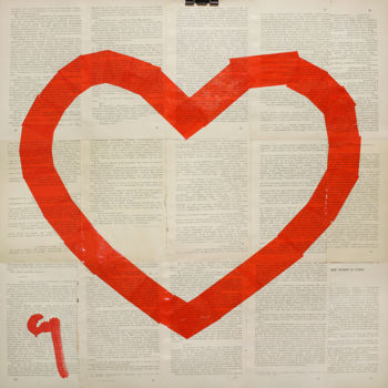 Painting titled "LOVE..." by Marat Cherny, Original Artwork, Tape