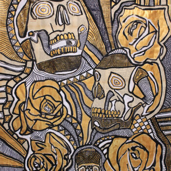 Malerei mit dem Titel "Robots and Roses. (…" von Marat Cherny, Original-Kunstwerk, Acryl