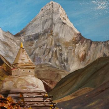 Painting titled "tibetian-2.jpg" by Marat Grigoryan, Original Artwork, Oil