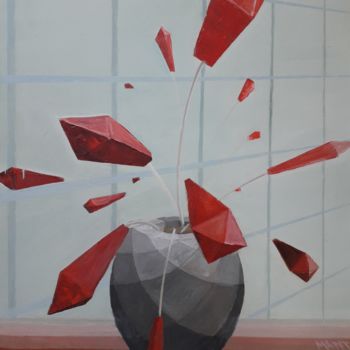 Картина под названием "Flatness" - Marat Japarov, Подлинное произведение искусства, Масло Установлен на Деревянная рама для…