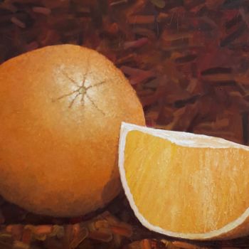 Картина под названием "Orange" - Marat Japarov, Подлинное произведение искусства, Масло Установлен на Деревянная рама для но…