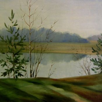 Painting titled "Акварельное настрое…" by Anatolii Moroziuk, Original Artwork, Oil