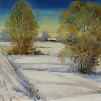 Картина под названием "Зима1" - Анатолий Морозюк, Подлинное произведение искусства, Масло