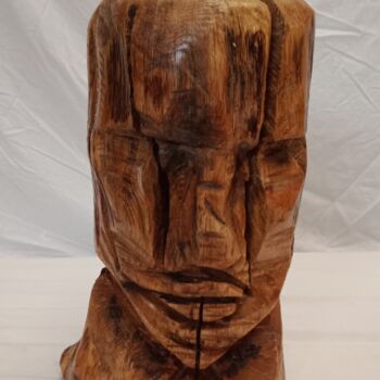 Sculpture intitulée "Totem" par Marbthogui, Œuvre d'art originale, Bois