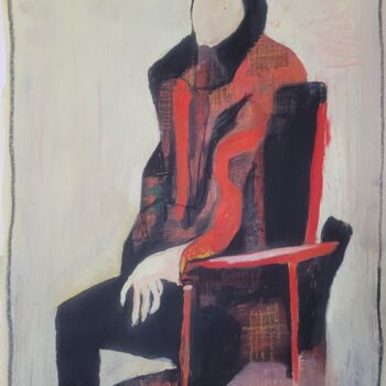 Peinture intitulée "man on chair" par Marc Alapont, Œuvre d'art originale, Acrylique