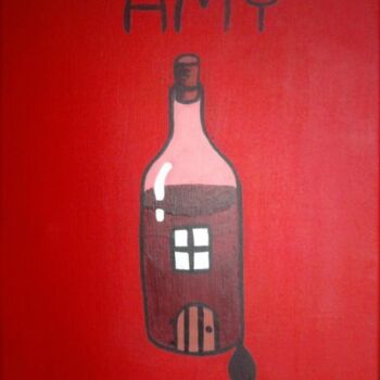 Картина под названием "amy" - Marc Alapont, Подлинное произведение искусства, Масло