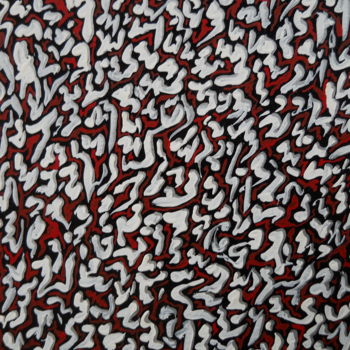 Painting titled "Calligraphie...Cara…" by Anguis, Original Artwork, Oil