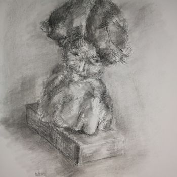 Drawing titled "PORTRAIT 22" by Marc Barn, Original Artwork, Charcoal