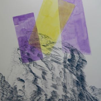 Peinture intitulée "URBA 21" par Marc Barn, Œuvre d'art originale, Aquarelle