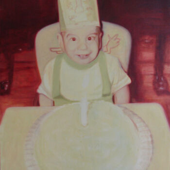 Pintura titulada "the birthday" por Marc Beaudette, Obra de arte original, Oleo Montado en Bastidor de camilla de madera