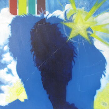 Malerei mit dem Titel "Get off of my cloud." von Marc Benoit, Original-Kunstwerk, Öl