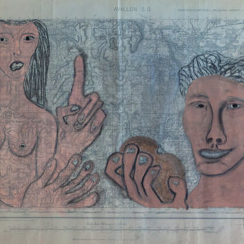 Desenho intitulada "Avallon" por Marc Bergeron, Obras de arte originais