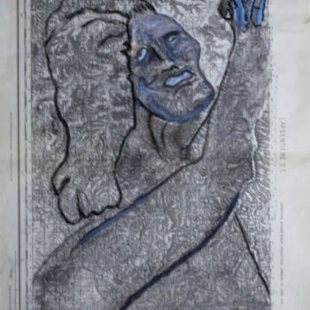 Dibujo titulada "Largentière" por Marc Bergeron, Obra de arte original