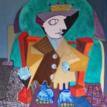 Pintura intitulada "Le Roi d'Automne" por Marc Bulyss, Obras de arte originais, Óleo Montado em Armação em madeira
