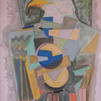Рисунок под названием "Aigle Impérial" - Marc Bulyss, Подлинное произведение искусства, Пастель
