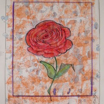 Desenho intitulada "Marie Rose" por Marc Bulyss, Obras de arte originais, Conté