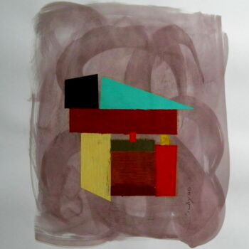 Peinture intitulée "The cube" par Marc Bulyss, Œuvre d'art originale, Huile