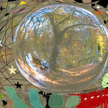 Arts numériques intitulée "Bubble tree" par Marc Bulyss, Œuvre d'art originale, Photo montage