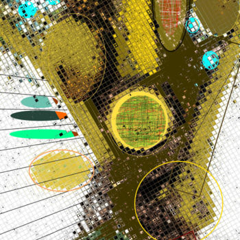 Digitale Kunst mit dem Titel "Coconut tree" von Marc Bulyss, Original-Kunstwerk, Digitale Malerei