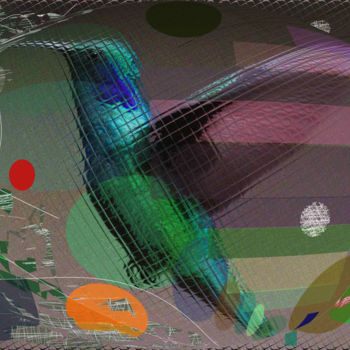 Digitale Kunst mit dem Titel "Colibris Cléopatre" von Marc Bulyss, Original-Kunstwerk, Digitale Malerei