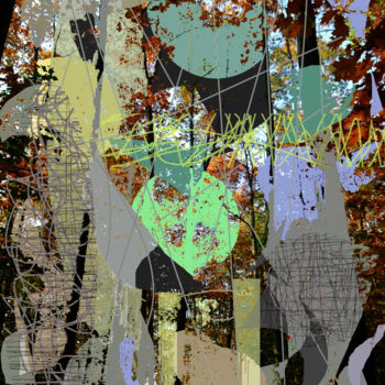 Digitale Kunst getiteld "Emerald Forest" door Marc Bulyss, Origineel Kunstwerk, 2D Digital Work