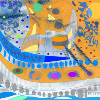Arts numériques intitulée "New world Boat" par Marc Bulyss, Œuvre d'art originale, Peinture numérique