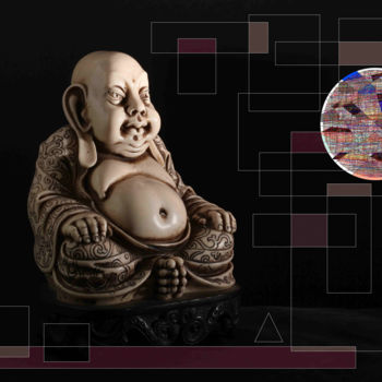 Digitale Kunst getiteld "Siddhartha Gautama" door Marc Bulyss, Origineel Kunstwerk, Digitaal Schilderwerk