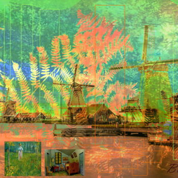 Digital Arts titled "A Vincent Van Gogh" by Marc Bulyss, Original Artwork, Digital Painting