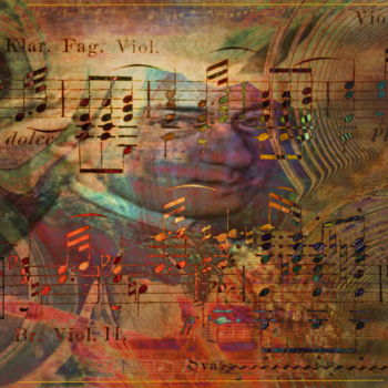 Artes digitais intitulada "Amadeus wolfgang Mo…" por Marc Bulyss, Obras de arte originais, Trabalho Digital 2D