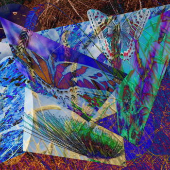Digitale Kunst mit dem Titel "Butterfly Requiem" von Marc Bulyss, Original-Kunstwerk, Digitale Malerei