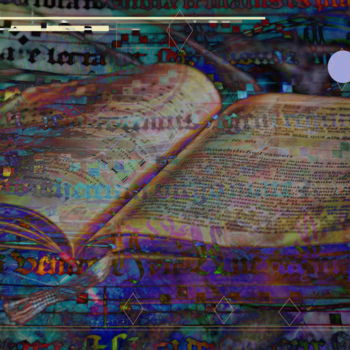 Digital Arts titled "Cello le livre codé" by Marc Bulyss, Original Artwork, Digital Painting