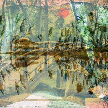 Arte digital titulada "Claude Monet Bridge" por Marc Bulyss, Obra de arte original, Pintura Digital