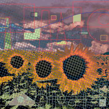 Artes digitais intitulada "Flowering in Summer" por Marc Bulyss, Obras de arte originais, Pintura digital