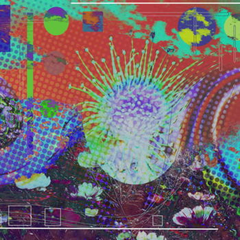 Arts numériques intitulée "Flowers Wave" par Marc Bulyss, Œuvre d'art originale, Peinture numérique
