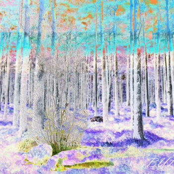Arte digitale intitolato "Forest Ecologie (ле…" da Marc Bulyss, Opera d'arte originale, Pittura digitale