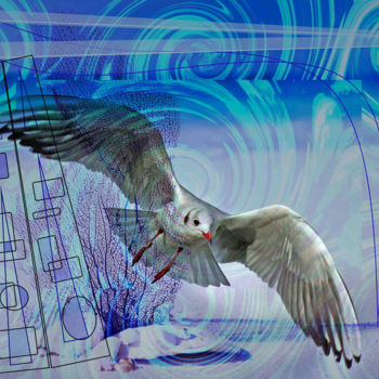 Digital Arts με τίτλο "Free Flight" από Marc Bulyss, Αυθεντικά έργα τέχνης, Ψηφιακή ζωγραφική