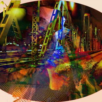 Arts numériques intitulée "Louisania Bridge" par Marc Bulyss, Œuvre d'art originale, Peinture numérique