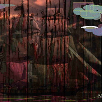 Arts numériques intitulée "Purple Galleon" par Marc Bulyss, Œuvre d'art originale, Peinture numérique