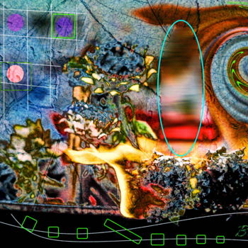 Digital Arts titled "Vegetable Mirror" by Marc Bulyss, Original Artwork, Digital Painting