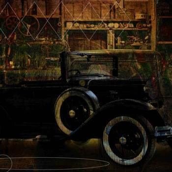 Digital Arts titled "Car 1930" by Marc Bulyss, Original Artwork, Digital Painting