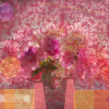 Arte digital titulada "Floral Cubism" por Marc Bulyss, Obra de arte original, Pintura Digital