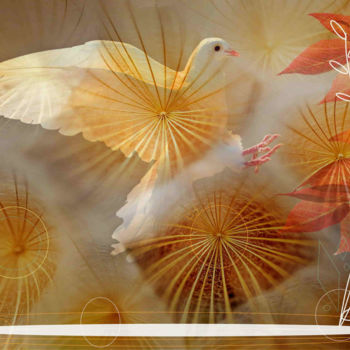 Digital Arts titled "Free Dove" by Marc Bulyss, Original Artwork, Digital Painting